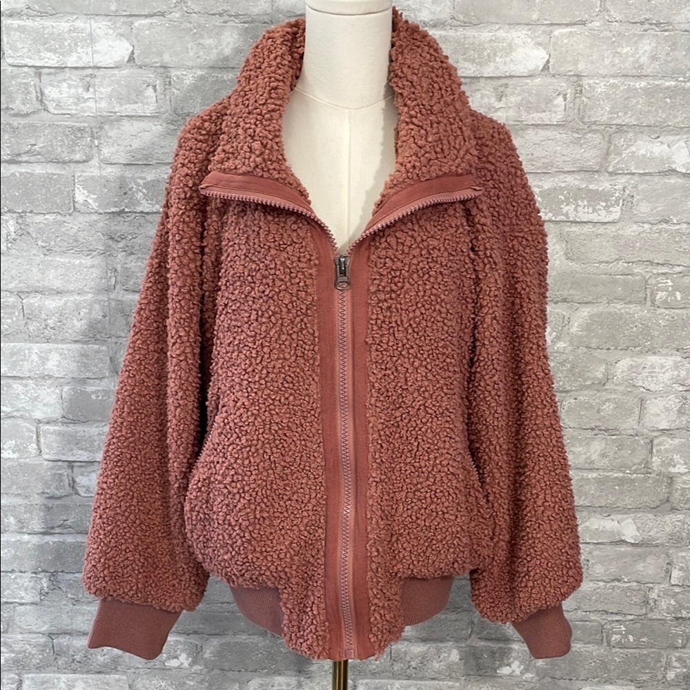Promesa Rose Teddy Jacket Plush Oversized Fit